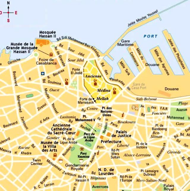 Maroc : plan de Casablanca
