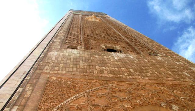 Maroc Casablanca minaret de la mosquee Hassan II
